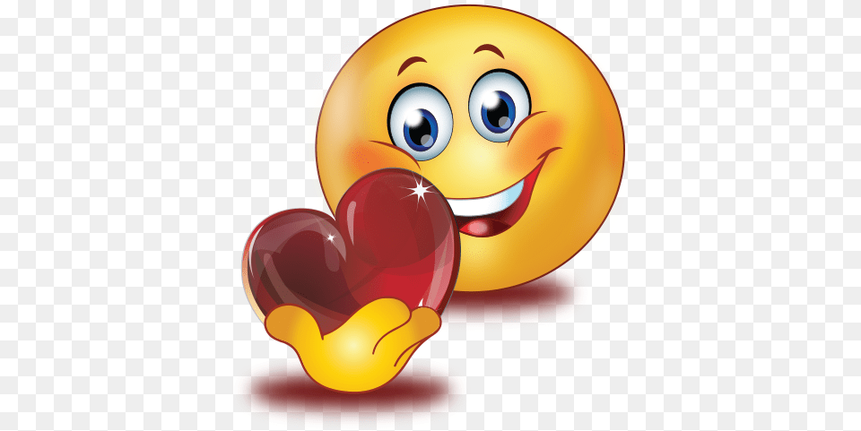 Holding Red Glossy Heart Emoji Krillin Heart Eyes Emoji Free Png