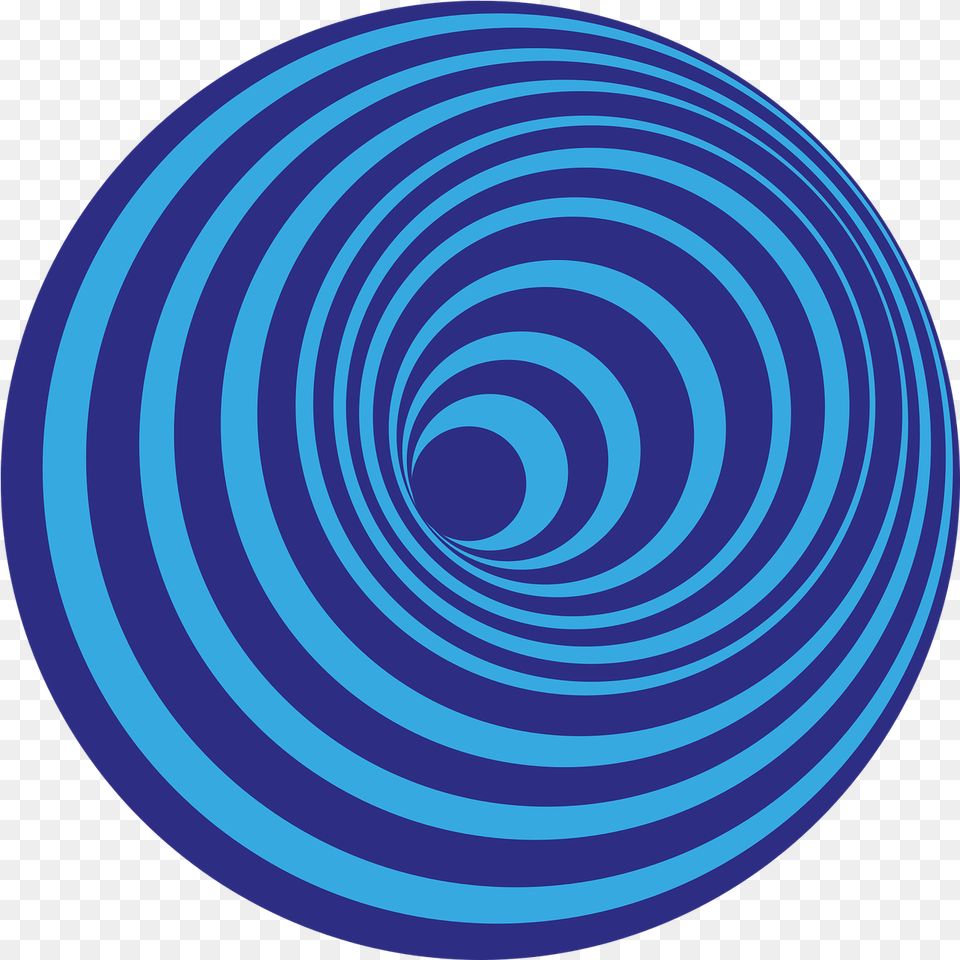 Hole Hill Blue Light Optical Illusion Circle, Coil, Spiral, Home Decor, Disk Free Transparent Png