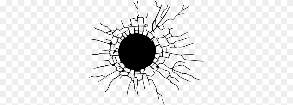Hole In A Wall Bullet Holes In Glass, Gray Free Png