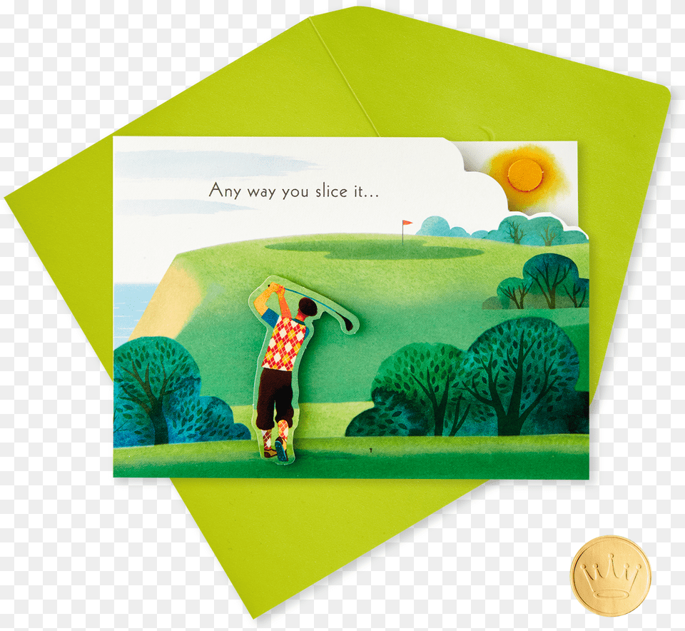 Hole In One Golfer Mini Pop Up Birthday Card Greeting Card, Boy, Child, Male, Person Png