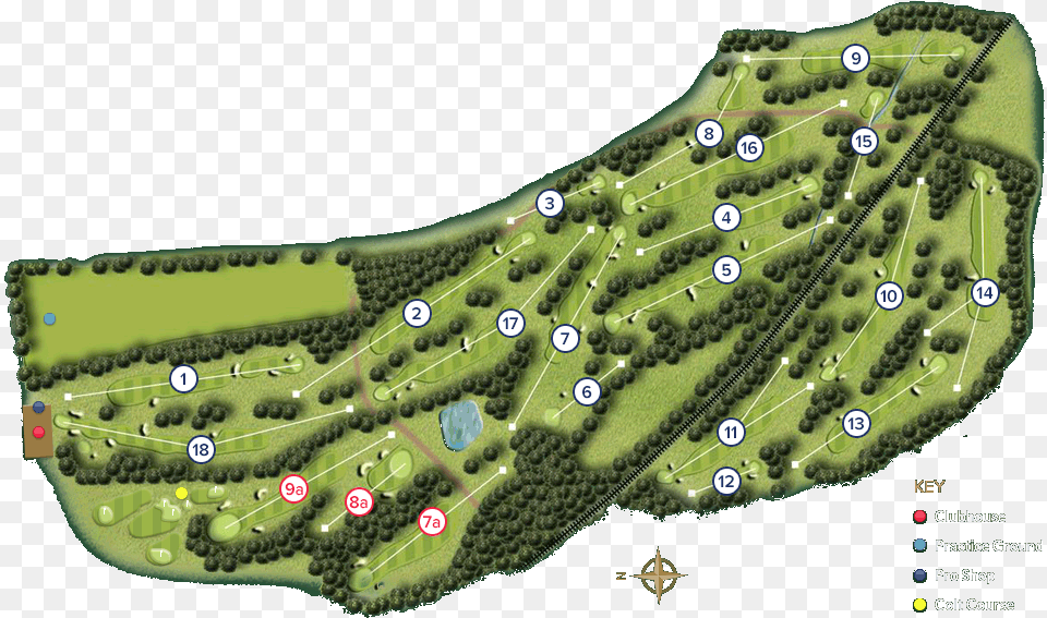 Hole One Sunningdale Golf Course Map, Land, Nature, Neighborhood, Outdoors Png