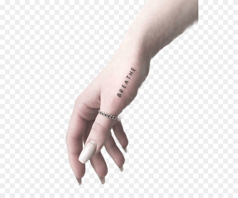 Holeeschet Breathe Tattooart Tattoo Tattooed Tattoos Minimalist Tattoo For Women, Body Part, Finger, Hand, Person Free Transparent Png
