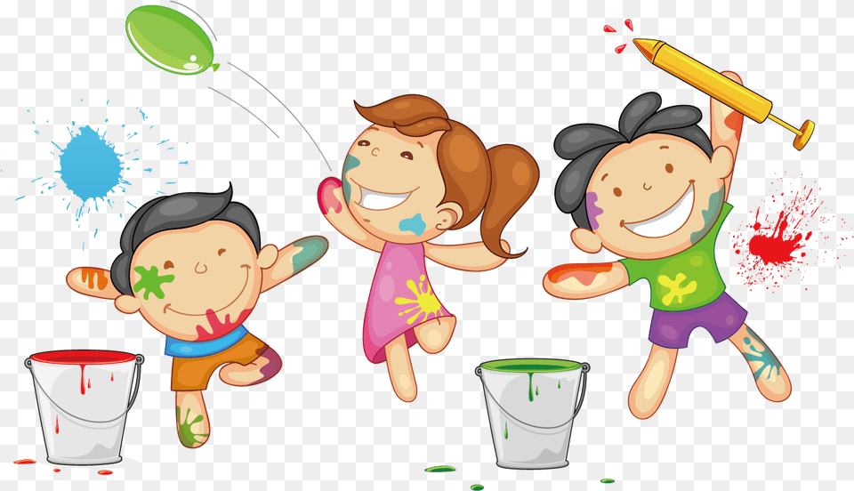 Holi Children Hq Clipart Funny Holi Wishes, People, Person, Baby, Face Png Image