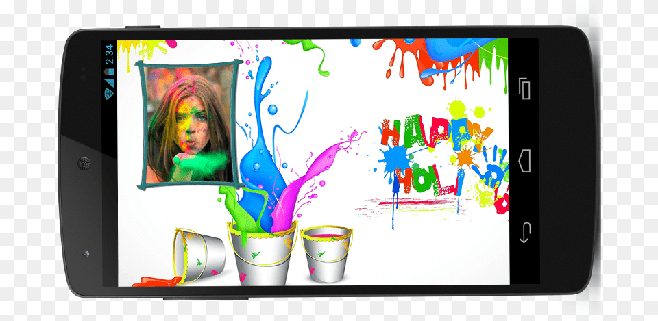 Holi Effect, Phone, Electronics, Mobile Phone, Child Free Png