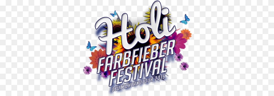 Holi Farbfieber Festival Logo Graphic Design, Advertisement, Poster, Art, Graphics Png