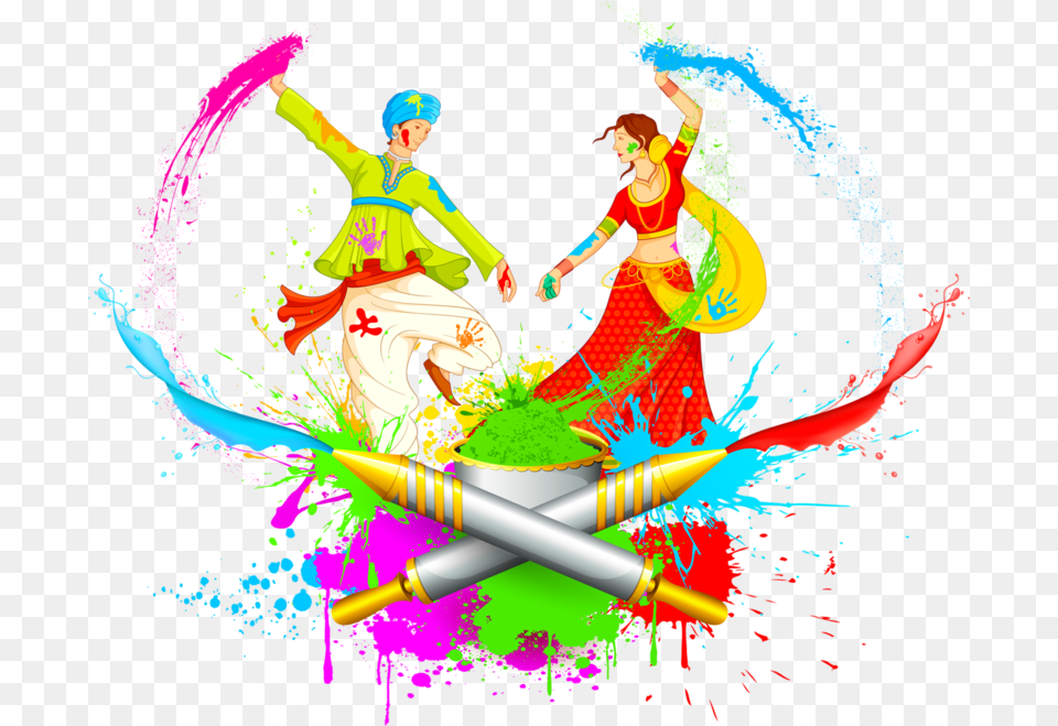 Holi Festival, Graphics, Art, Dancing, Person Free Png
