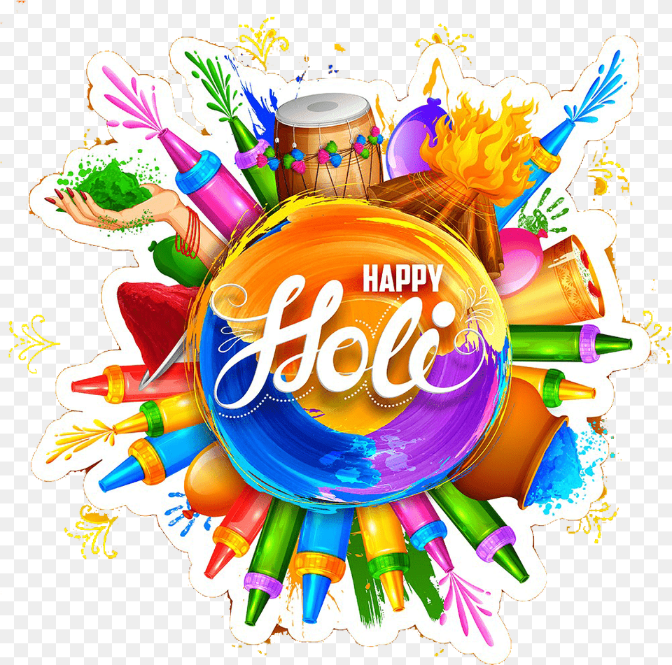 Holi Picture Downloading Holi Stickers For Whatsapp, Art, Graphics, Advertisement, Poster Free Png