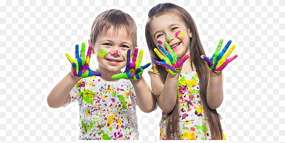 Holi School Kids, Body Part, Person, Finger, Hand Free Png Download