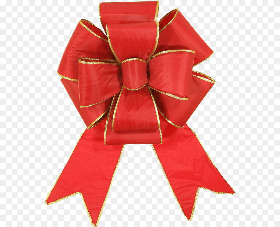 Holiday Bow Transparent Red And Gold Christmas Bow, Accessories, Formal Wear, Tie, Bag Free Png