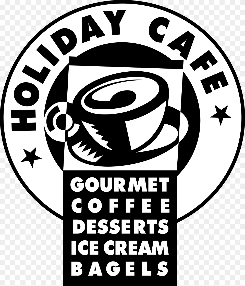 Holiday Cafe Logo Transparent Emblem, Stencil, Qr Code Png Image