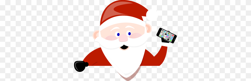 Holiday Call From Santa Claus Courtesy Of Cincinnati Bell, Photography, Electronics, Phone, Mobile Phone Png Image