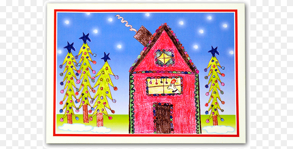 Holiday Card Design With A House And A Dog Looking House, Envelope, Greeting Card, Mail, Food Png