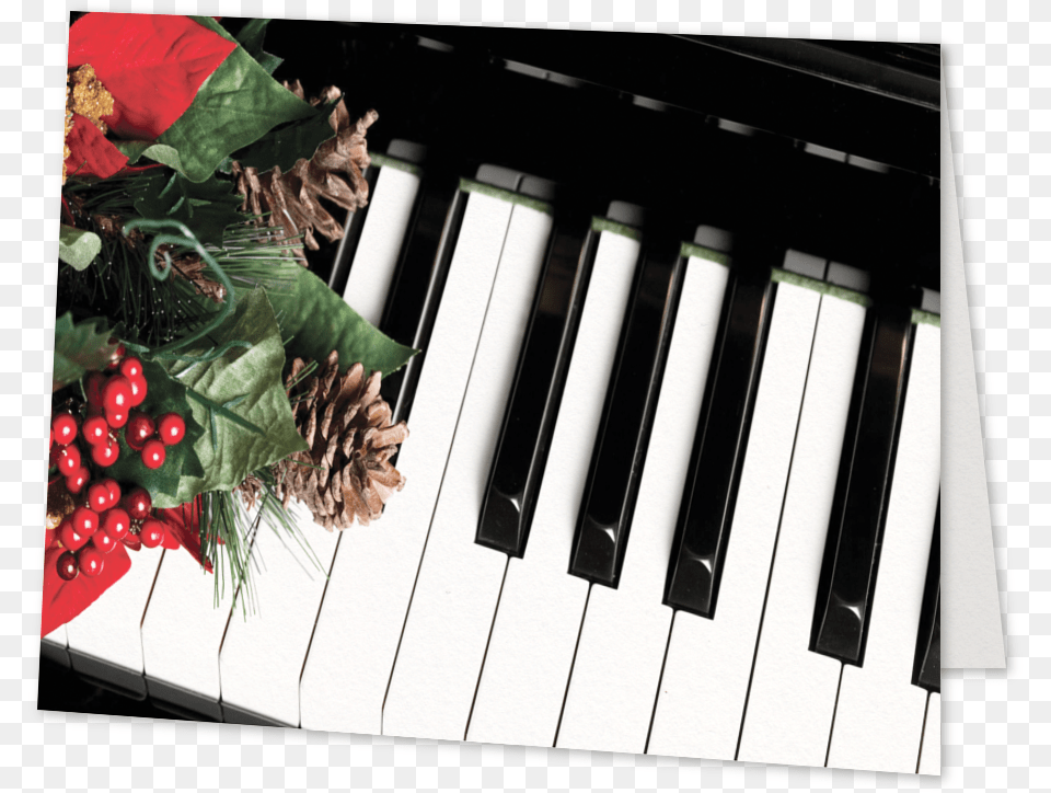 Holiday Card Music Teacher Warehouse Piano Christmas, Keyboard, Musical Instrument, Grand Piano, Flower Free Png Download