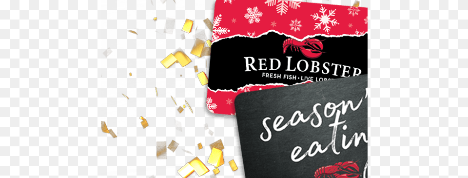 Holiday Cards Right Red Lobster Gift Card Email Delivery, Paper, Advertisement, Text, Blackboard Free Transparent Png