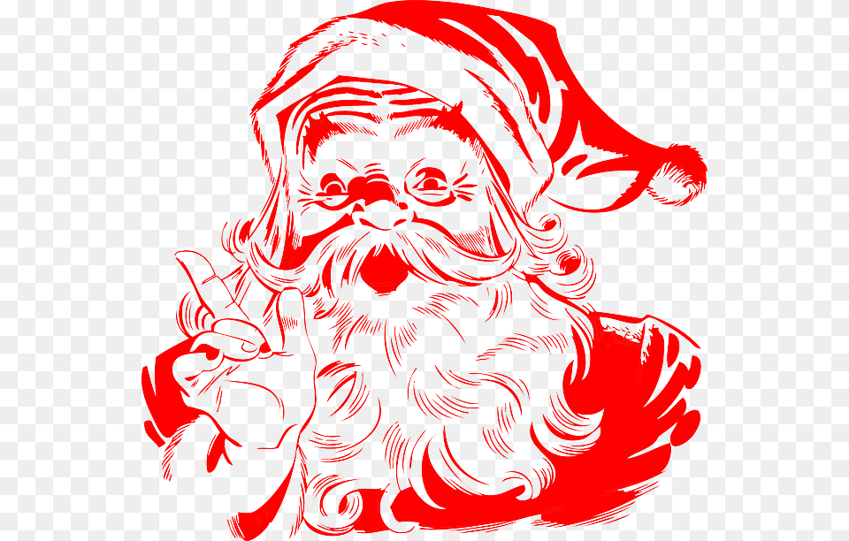 Holiday Cheer Santa Claus Black And White, Head, Person, Art, Face Png