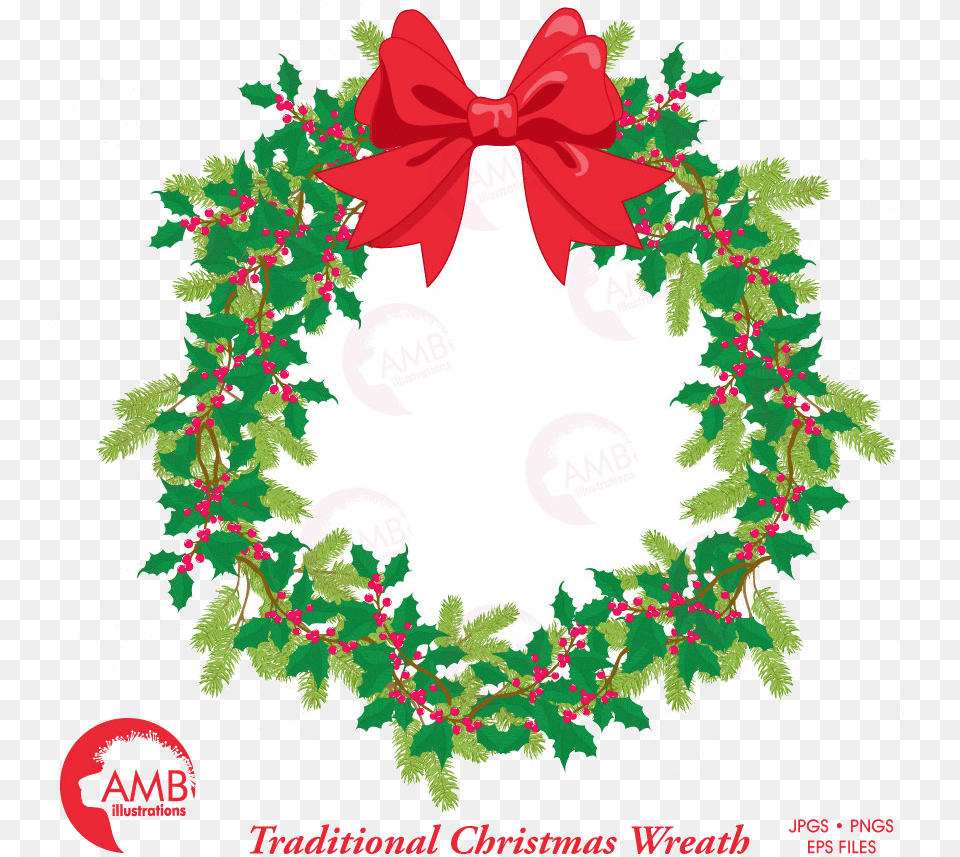 Holiday Christmas Wreath Traditional Clipart Base Transparent Christmas Day, Plant Free Png