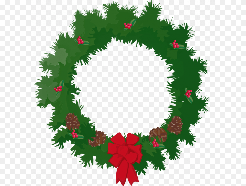 Holiday Clipart Download Christmas Wreath Clipart Gif, Green Png Image