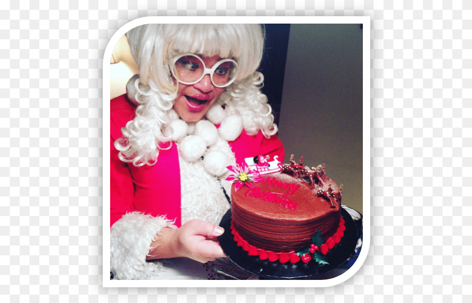Holiday Drag Queen Sing Along And Storytime Chocolate Cake, Accessories, Portrait, Photography, Person Free Png Download