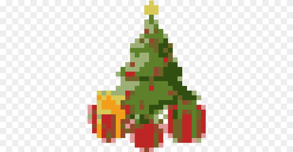 Holiday Edition Christmas Tree Pixel Art, Plant, Christmas Decorations, Festival, Christmas Tree Png Image