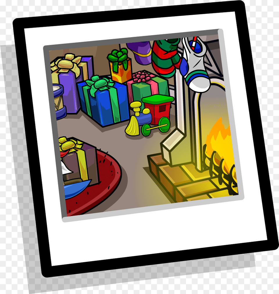 Holiday Fireplace Background Club Penguin Free Png