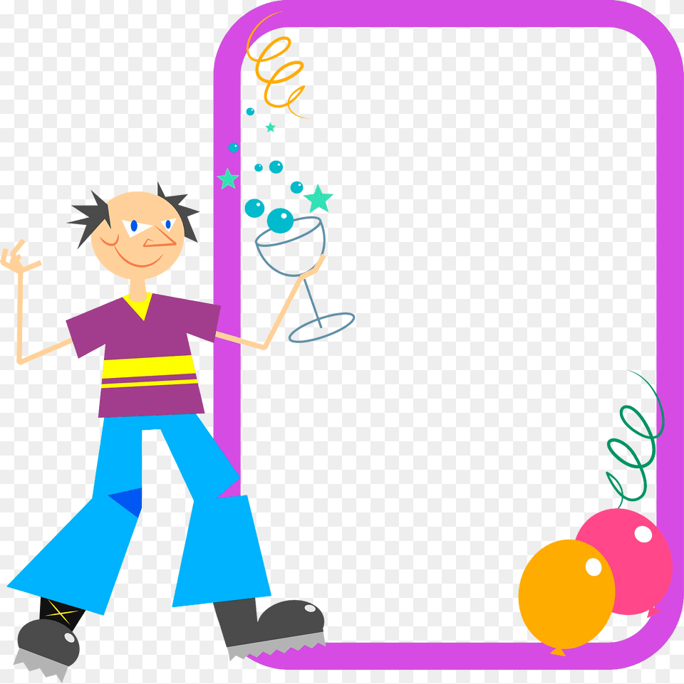 Holiday Frame Clipart, Boy, Child, Cleaning, Male Free Png