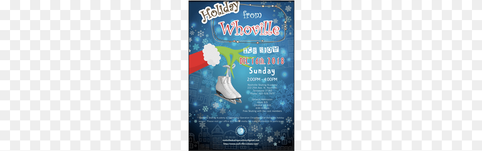 Holiday From Whoville Ice Skating Show Whoville, Advertisement, Poster, Clothing, Footwear Free Png Download