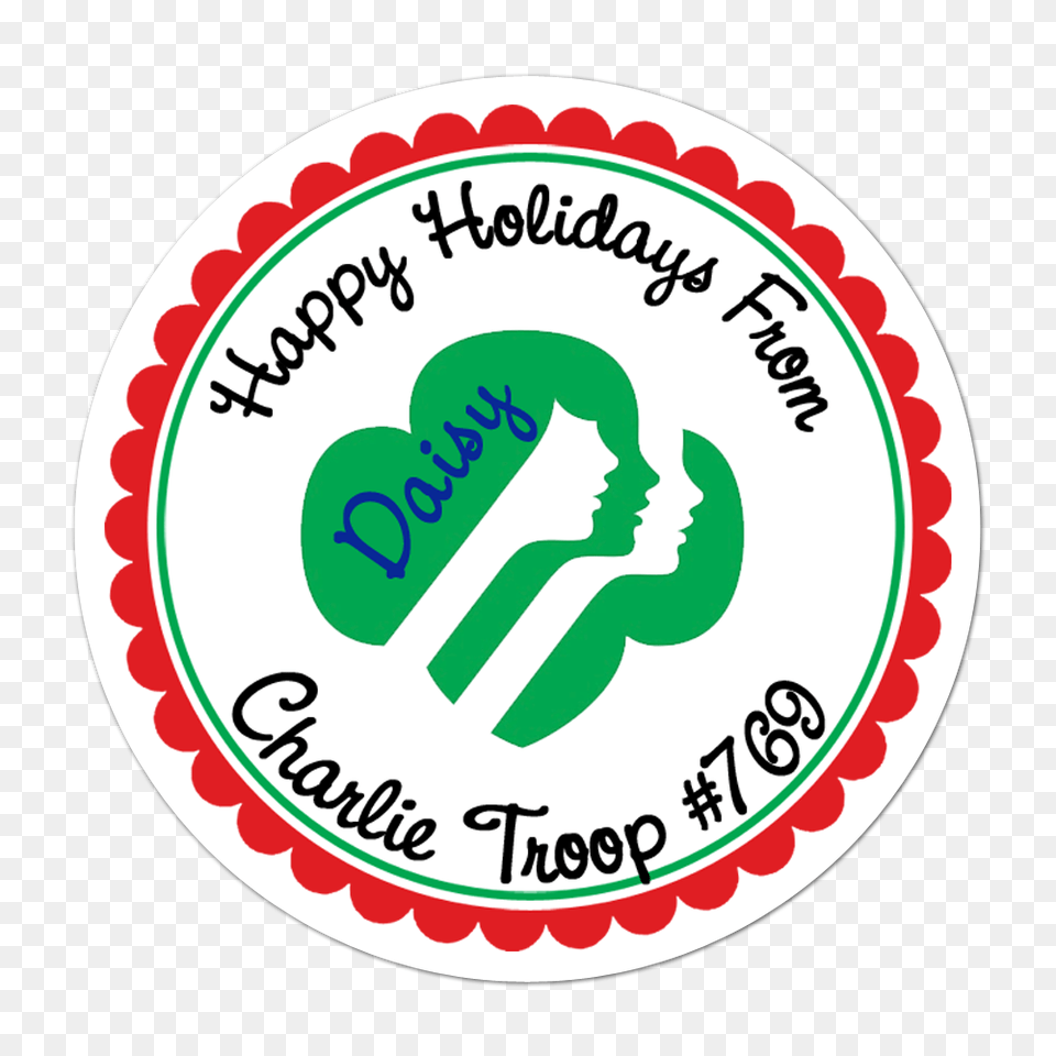 Holiday Girl Scout Personalized Sticker Inktropolis, Logo, Face, Head, Person Free Png Download