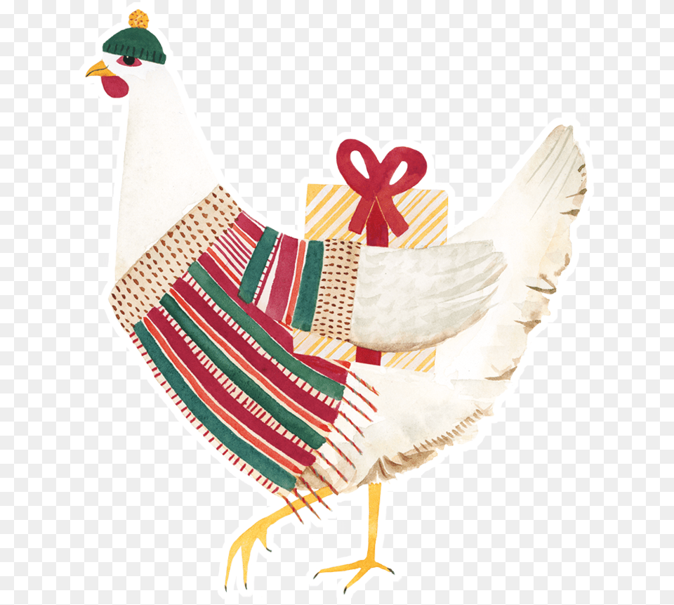 Holiday Hen Magnet Rooster, Applique, Pattern, Animal, Bird Png Image