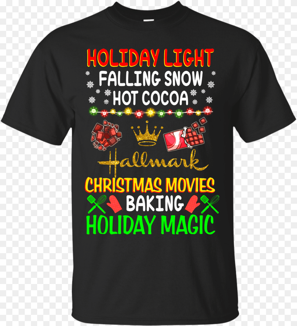 Holiday Light Falling Snow Hot Cocoa Hallmark Christmas T Shirt, Clothing, T-shirt Free Transparent Png