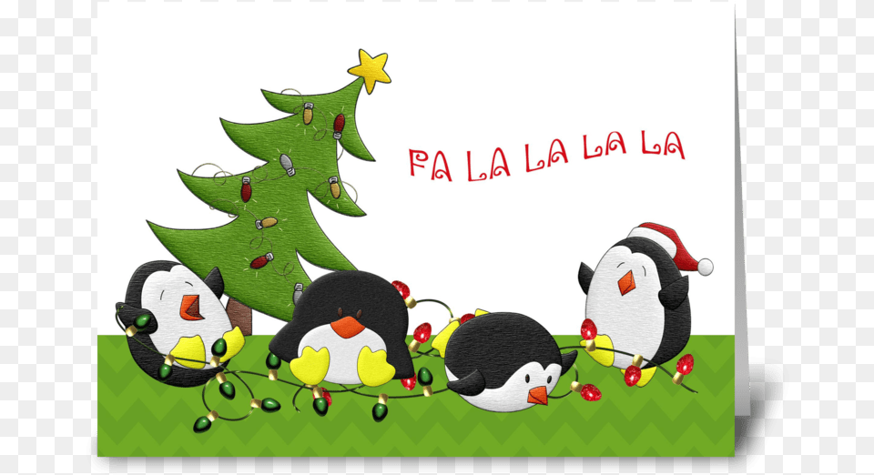 Holiday Penguin Fun Greeting Card Cartoon, Plush, Toy, Outdoors Free Png