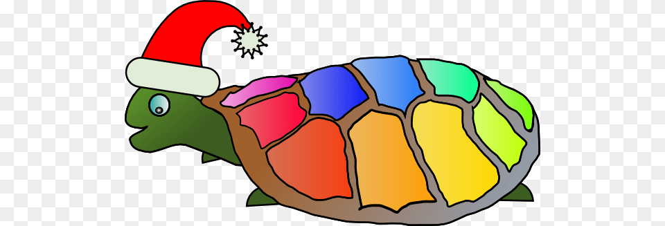 Holiday Rainbow Shell Turtle Clip Art, Animal, Reptile, Sea Life, Tortoise Png Image
