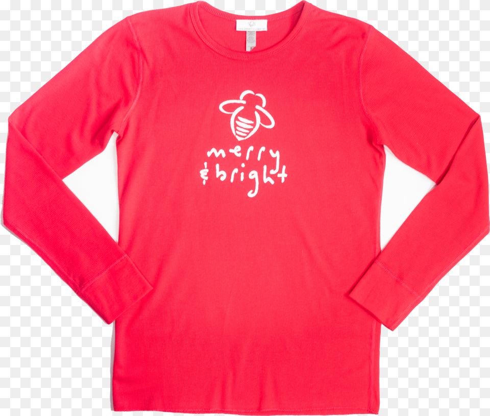 Holiday Red Thermal Bee Merry Amp Bright Long Sleeved T Shirt, Appliance, Device, Electrical Device, Mailbox Png Image