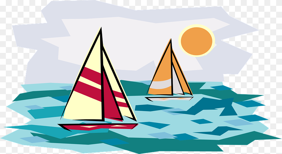 Holiday Sailboat Sunset Boating Sailing Vacation Sailboats Clipart, Boat, Transportation, Vehicle, Yacht Free Png Download
