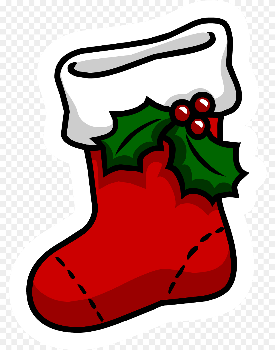 Holiday Socking Pin Sticker, Clothing, Hosiery, Stocking, Christmas Free Png Download