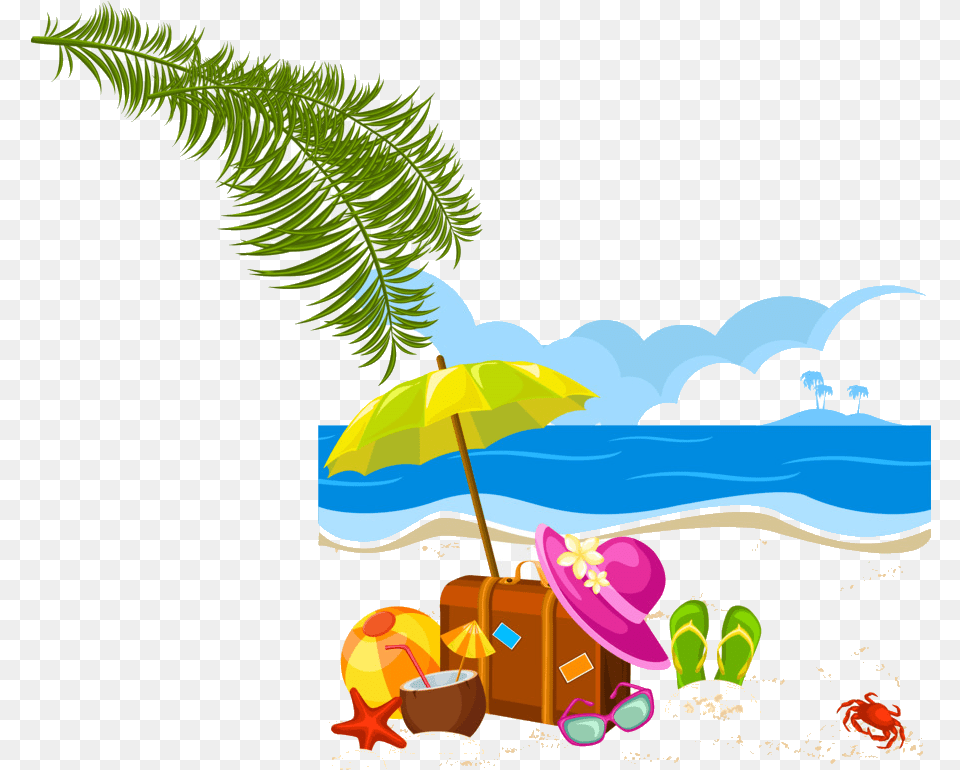 Holiday Summer Vacation Clip Art Vector Beach Transparent Summer, Water, Tree, Sea, Plant Free Png