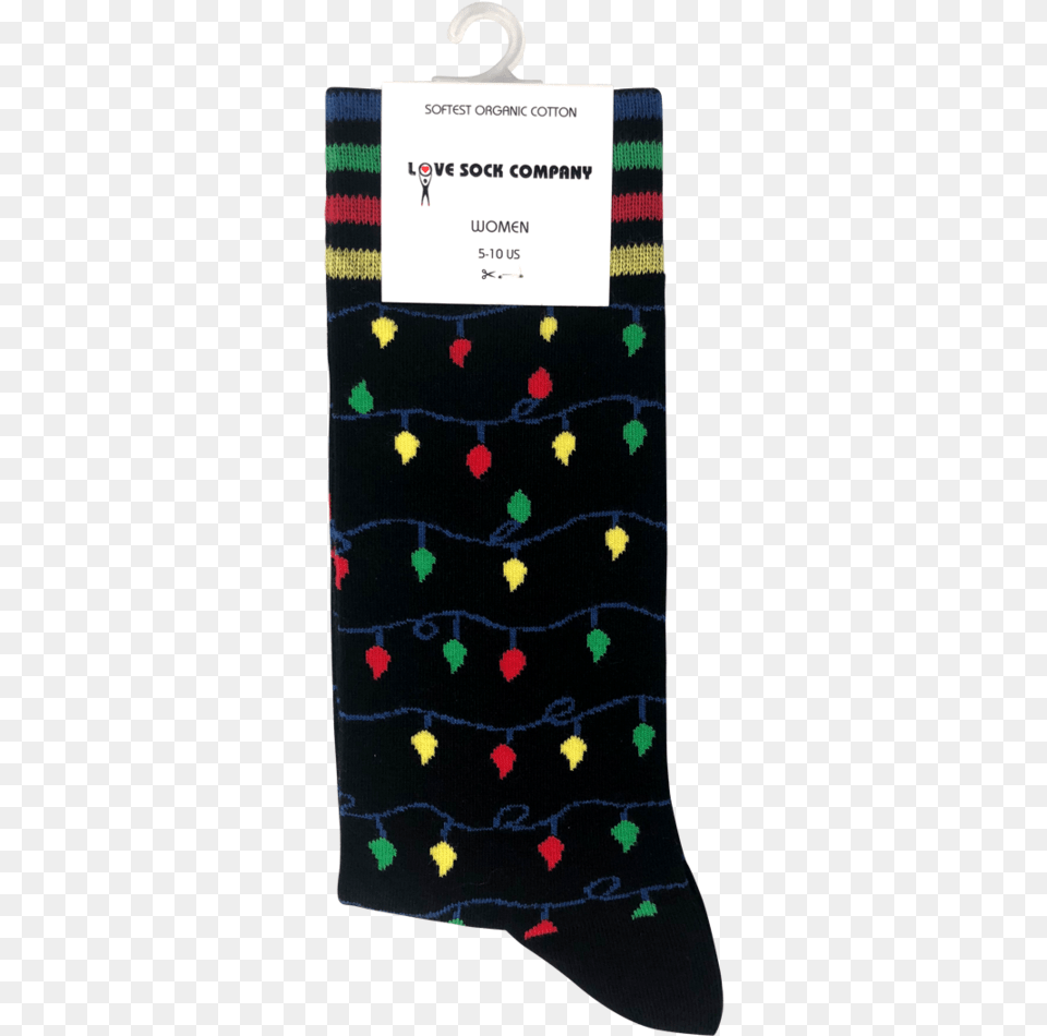 Holidays Lights Christmas Socks For Women Organic Cotton Sock, Clothing, Hosiery, Person Png