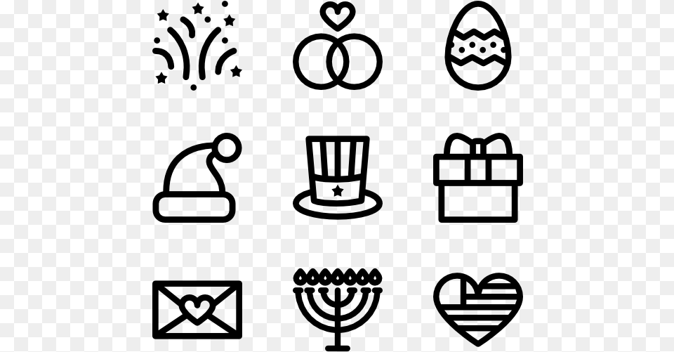 Holidays Line Icono Hobbies, Gray Free Transparent Png