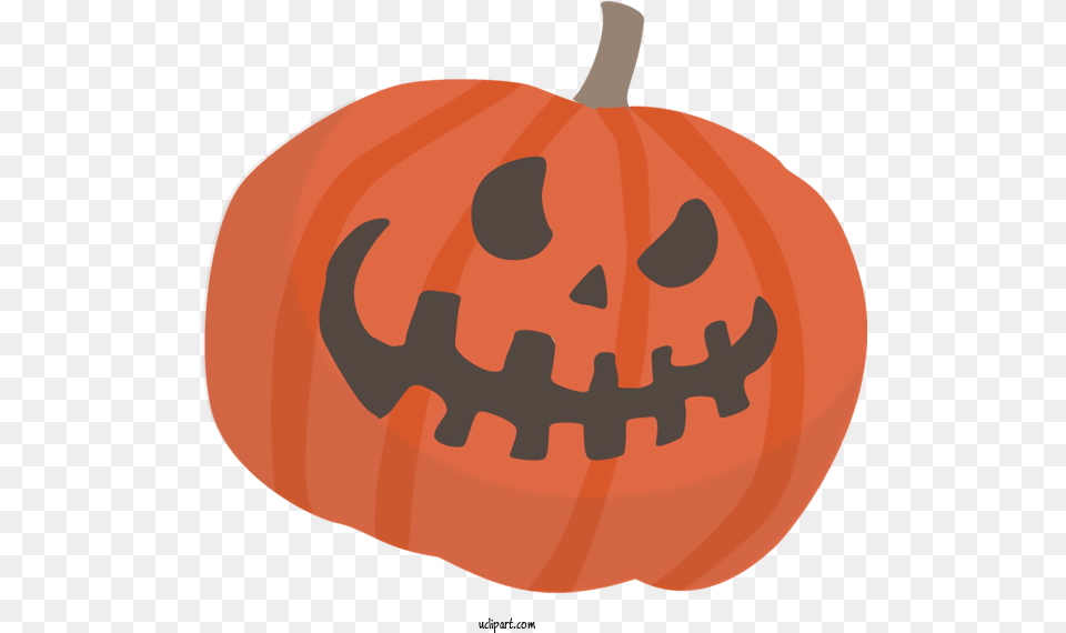 Holidays Pumpkin Calabaza Orange For Halloween Halloween, Food, Plant, Produce, Vegetable Free Transparent Png