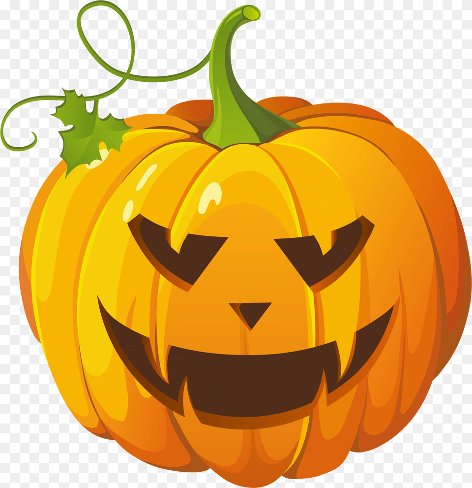 Holidays Scary Pumpkin Clip Art, Plant, Food, Vegetable, Produce Free Png Download