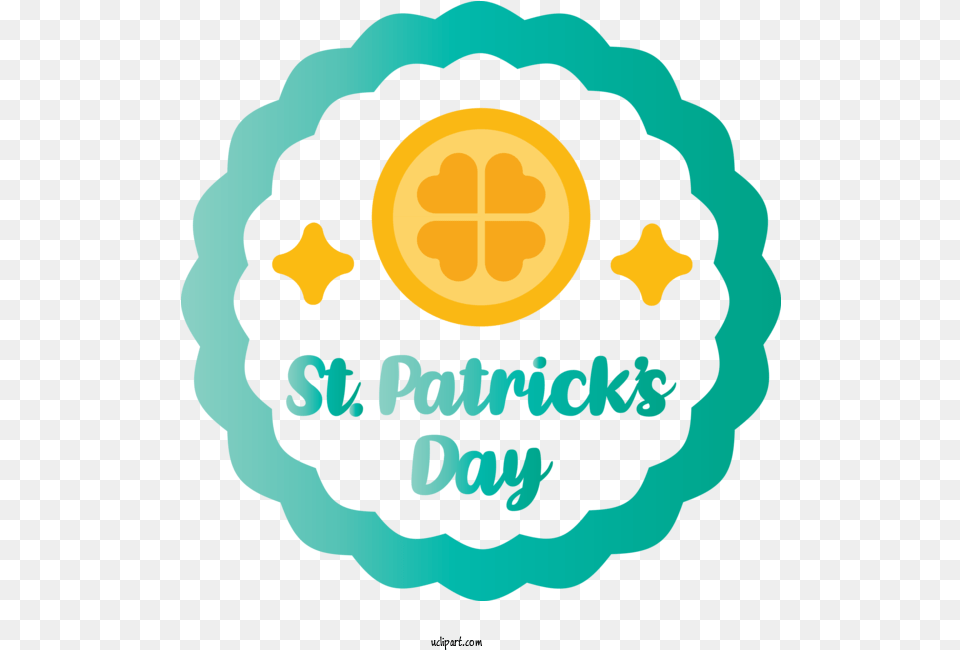 Holidays Yellow Logo Circle For Saint Patricks Day Saint Language, Ammunition, Grenade, Weapon, Cream Png Image