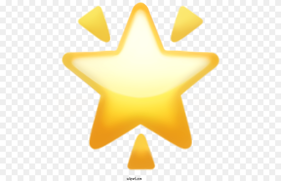 Holidays Yellow Star For Diwali Transparent Star Emoji, Star Symbol, Symbol, Lighting, Animal Png