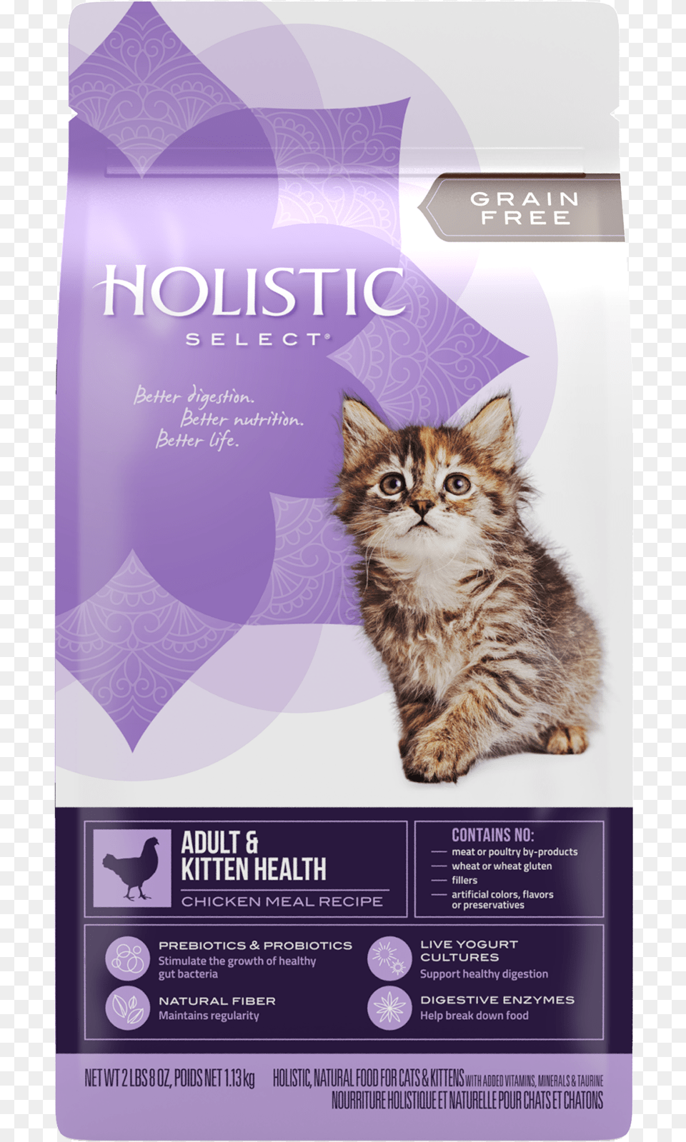 Holistic Holistic Select Adult Health Duck Meal Recipe Dry Cat, Advertisement, Poster, Animal, Mammal Free Transparent Png