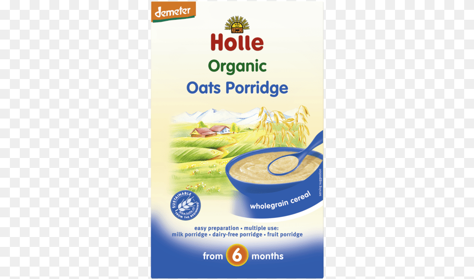 Holle Organic Oats Porridge 250g Holle Organic Rolled Oats Porridge, Advertisement, Poster, Cutlery, Spoon Png
