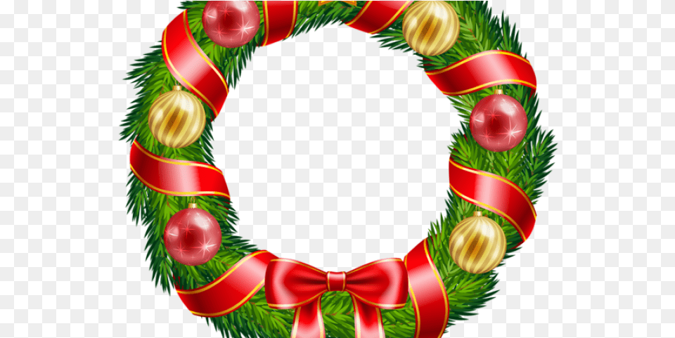 Holley Clipart Gold Christmas Garland Coronas, Wreath, Birthday Cake, Cake, Cream Free Png Download