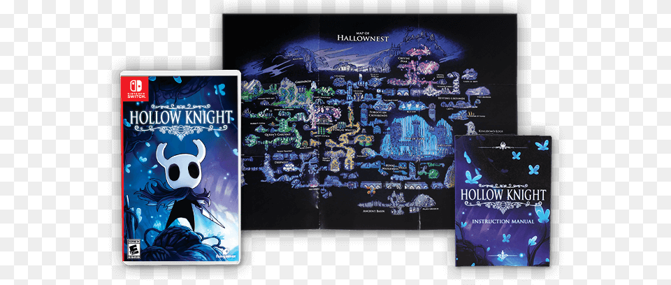 Hollow Knight Hallownest Map, Book, Publication, Advertisement, Poster Png