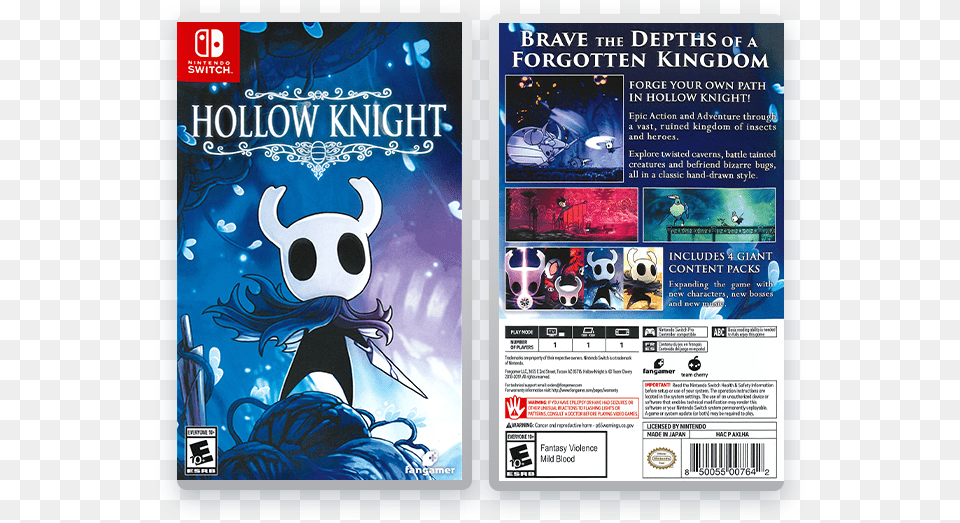 Hollow Knight Switch Physical Buy, Book, Publication, Advertisement, Poster Free Png