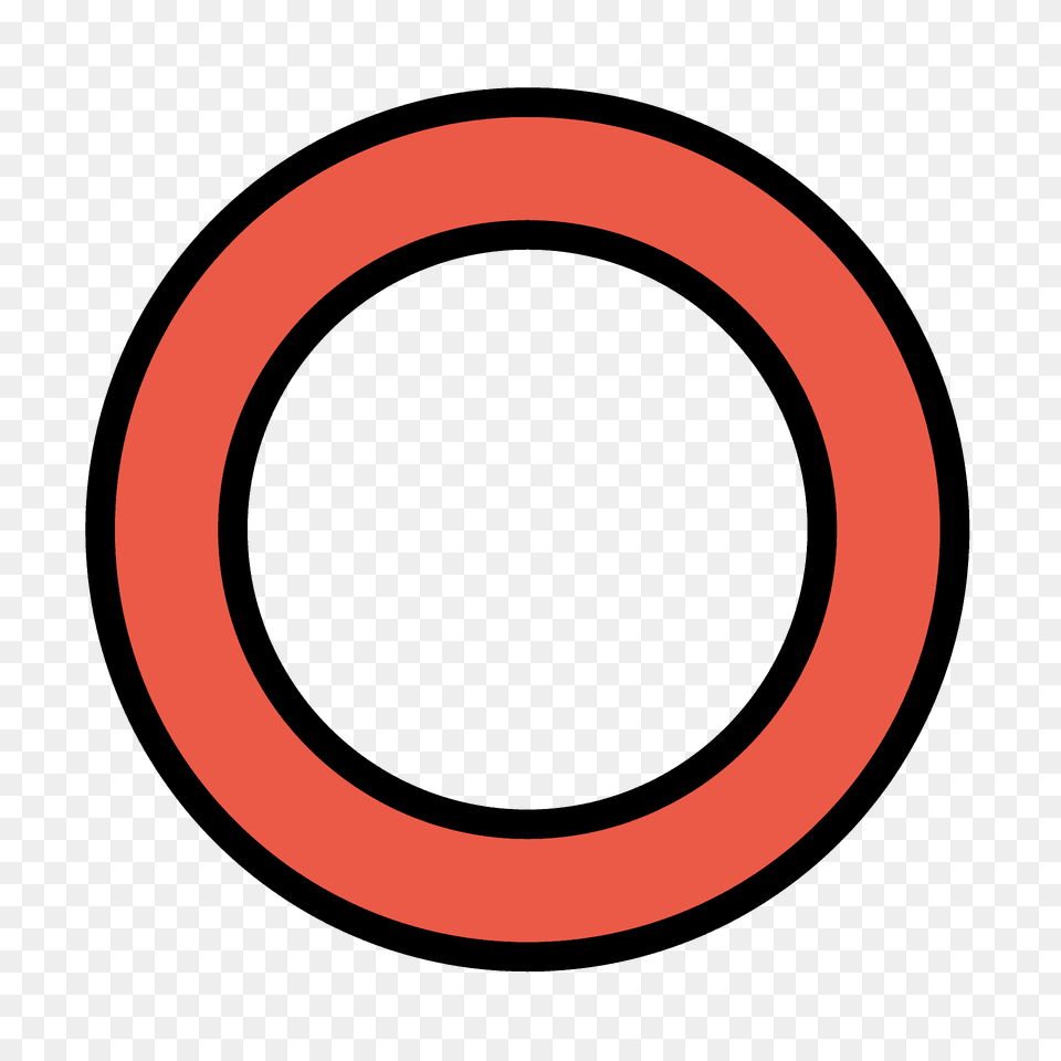 Hollow Red Circle Emoji Clipart Png Image