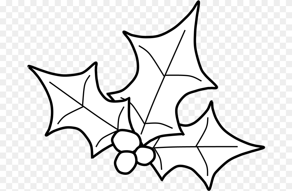 Holly Berries Leaves Spread Black And White Holly Berries Clipart Black And White, Leaf, Plant, Person Free Transparent Png