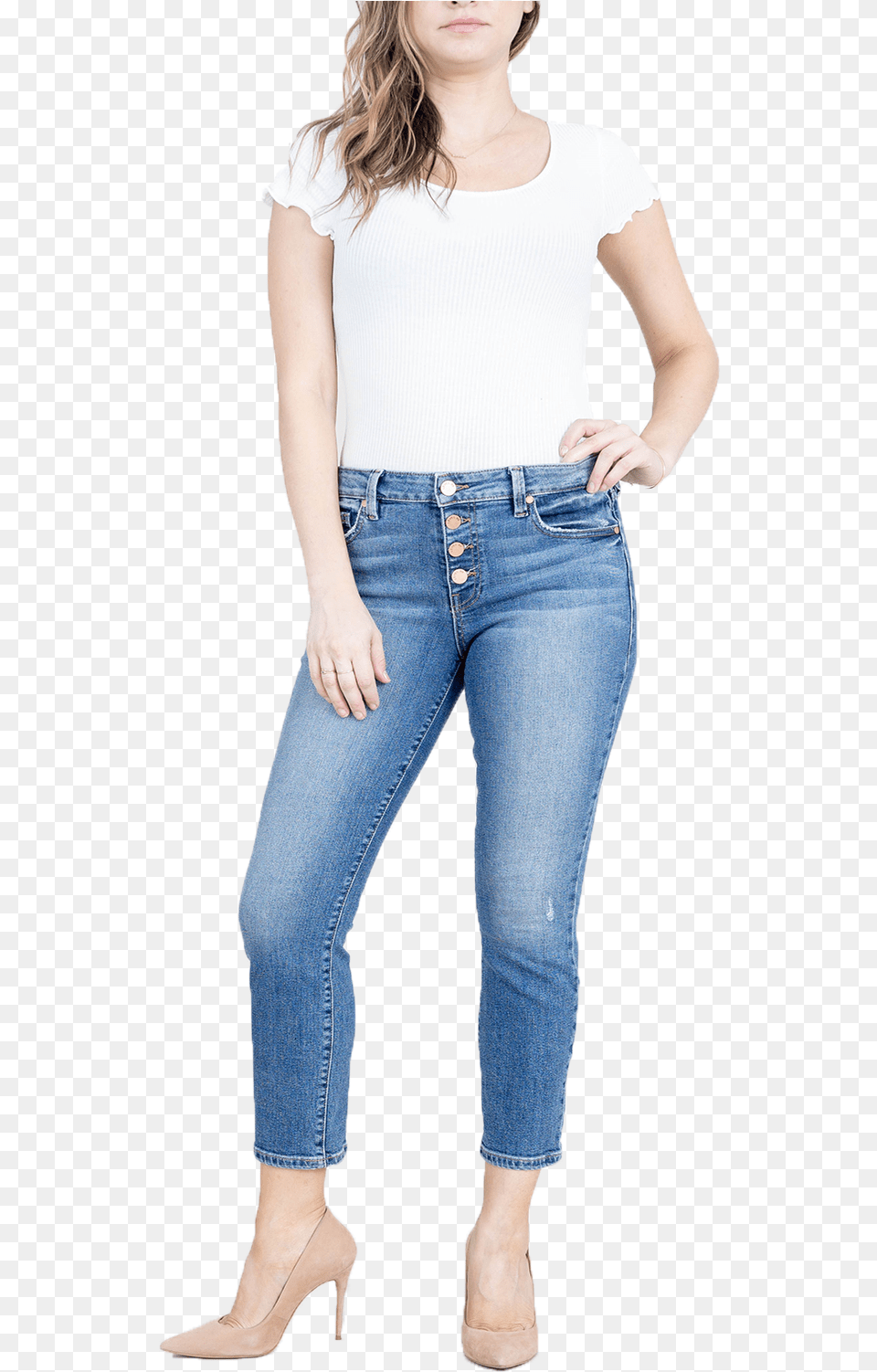 Holly Exposed Button Fly Jeans Photo Shoot, Clothing, Pants, Person, Adult Free Transparent Png