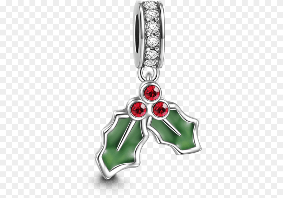 Holly Leaves Charm Christmas Charms Charms Solid, Accessories, Earring, Jewelry, Gemstone Free Transparent Png